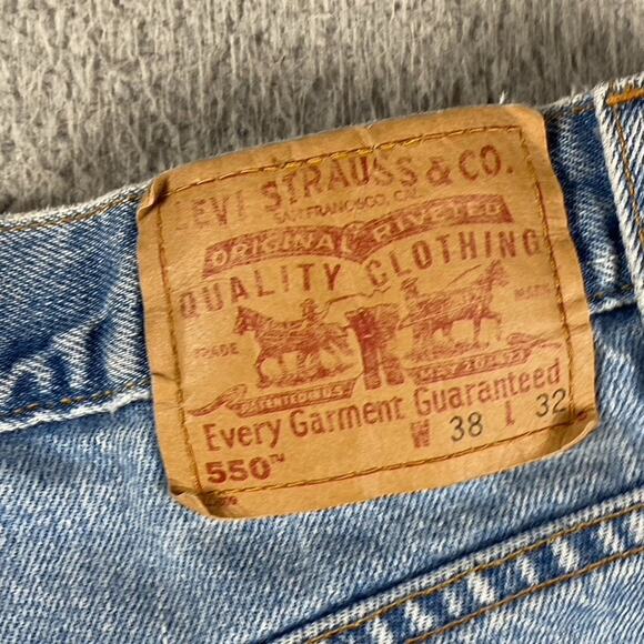 VTG Levi's 550 Relaxed Fit Jeans Men's 38x32 Fit (36x30) Y2K 2000's Distressed - Picture 12 of 12